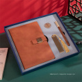 Ensemble de cadeaux de carnet de journal personnalisé Luxury Pu Le cuir rigide Recko stationnaire logo personnalisé avec stylo Planner Planner